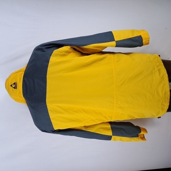 Gerry outdoors multipocket double zipper snap front lined yellow & gray med coat - Picture 5 of 7